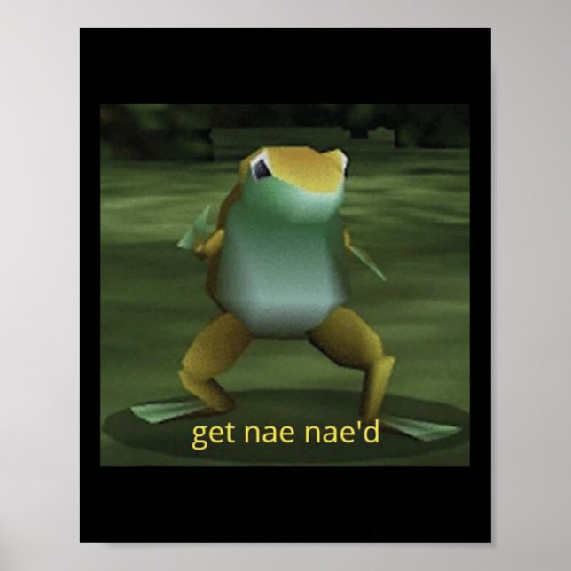 Get Nae Nae'd Dancing Frog Meme  Poster (Front)