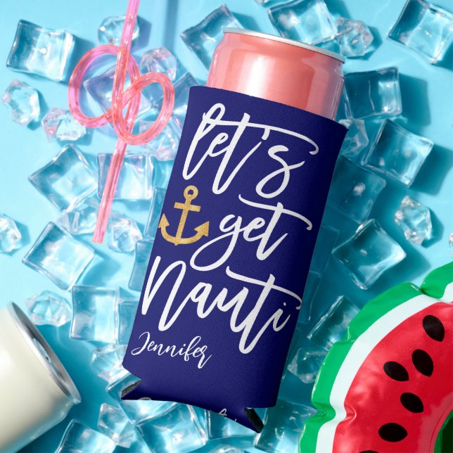 Get Nauti  Beach Bachelorette Bash Seltzer Can Cooler (In Situ Summer)