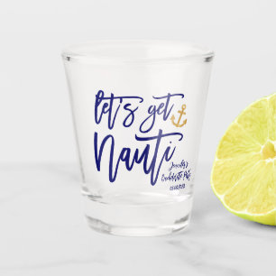 Get Nauti Nautical Bachelorette Party Shot Glass