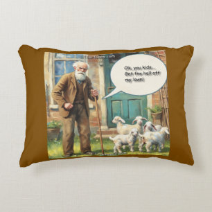 Get Off My Lawn – Goat Edition Accent Pillow