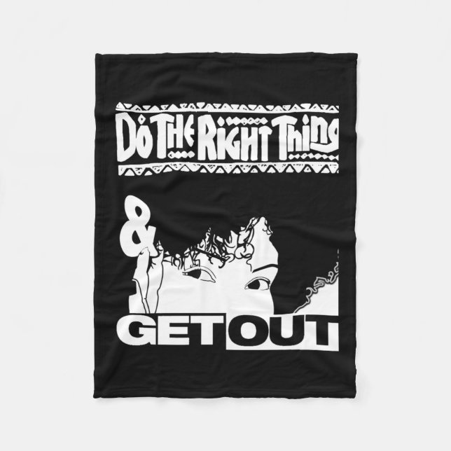 Get Out...257 Sticker  Fleece Blanket (Front)
