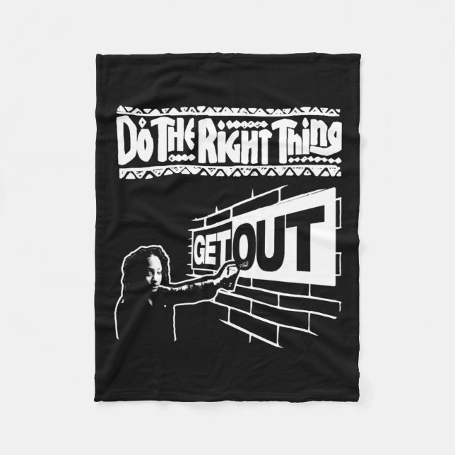 Get Out...268 Sticker  Fleece Blanket (Front)