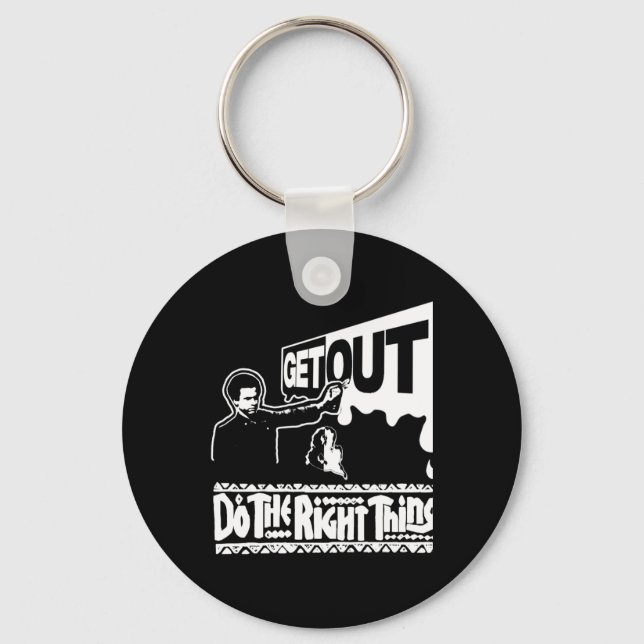 Get Out...300 Sticker  Keychain (Front)