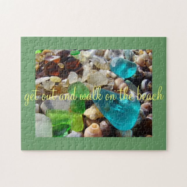 get out and walk on the beach puzzles Seaglass (Horizontal)