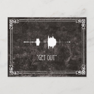 Get Out. EVP Postcard Halloween Invite