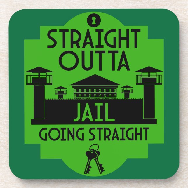 Get Out Of Jail Prison Release Gift  Coaster (Front)