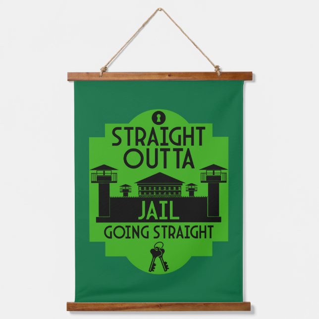 Get Out Of Jail Prison Release Gift  Hanging Tapestry (Front)