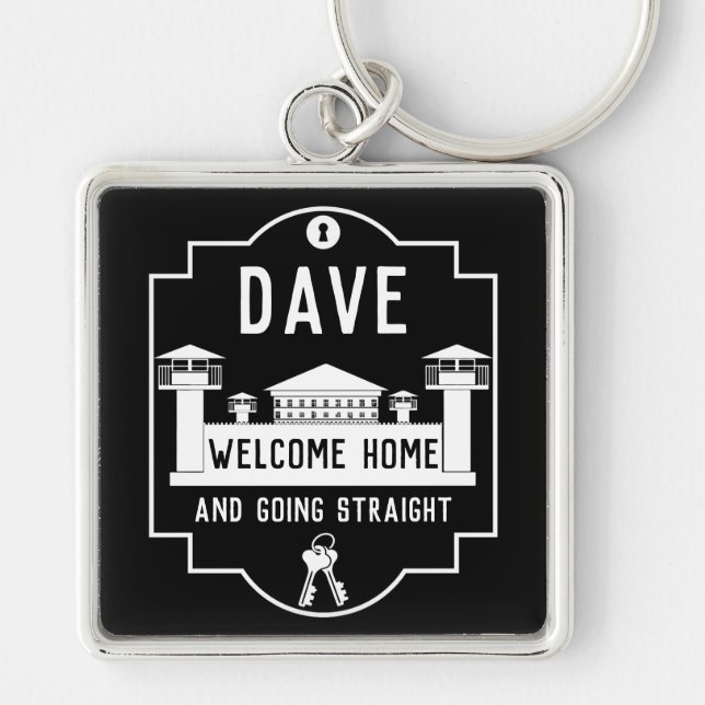 Get Out Of Jail Prison Release Gift  Keychain (Front)