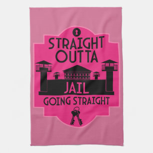 Get Out Of Jail Prison Release Gift  Kitchen Towel