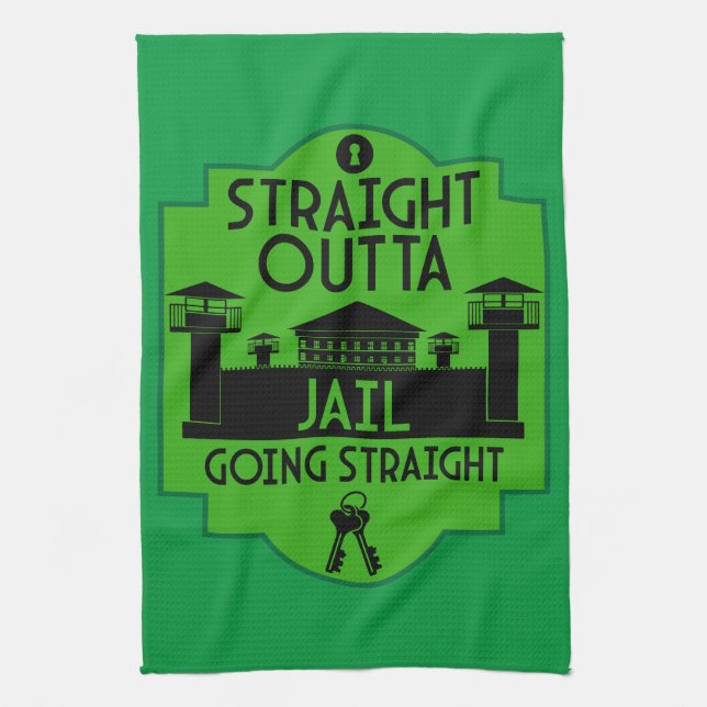 Get Out Of Jail Prison Release Gift  Kitchen Towel (Vertical)