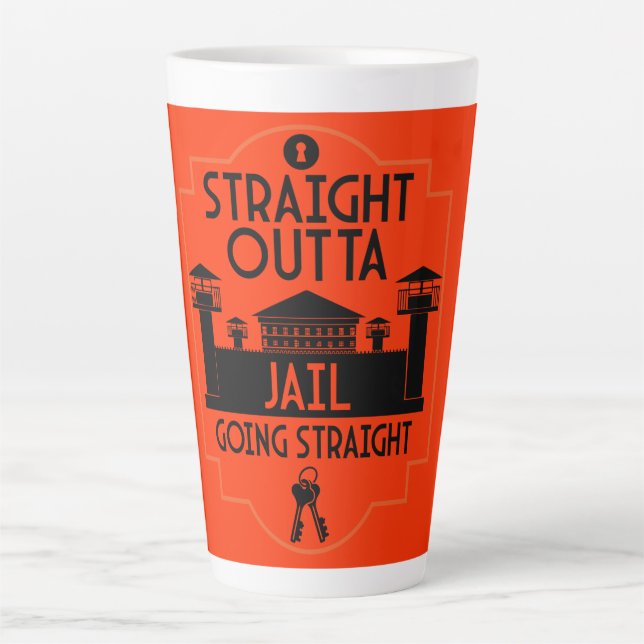 Get Out Of Jail Prison Release Gift  Latte Mug (Front)