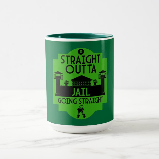 Get Out Of Jail Prison Release Gift  Mug (Center)