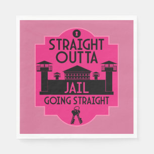 Get Out Of Jail Prison Release Gift  Napkin