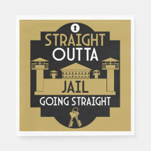 Get Out Of Jail Prison Release Gift Napkin
