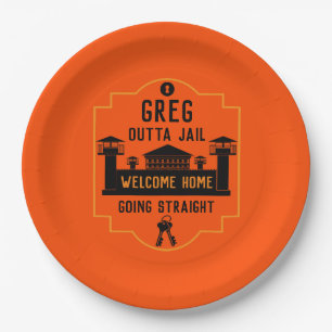 Get Out Of Jail Prison Release Gift Paper Plate
