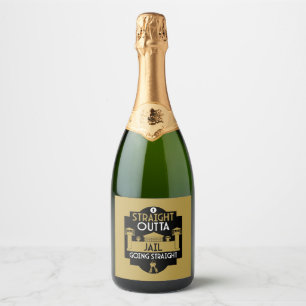 Get Out Of Jail Prison Release Gift Sparkling Wine Label
