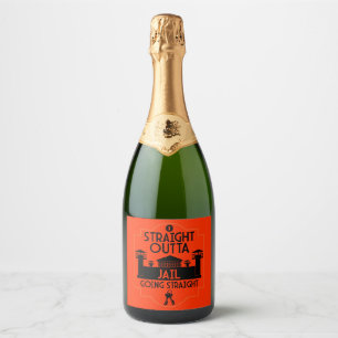 Get Out Of Jail Prison Release Gift Sparkling Wine Label