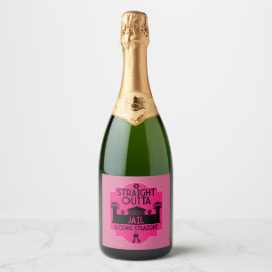 Get Out Of Jail Prison Release Gift Sparkling Wine Label