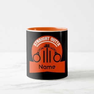 Get Out Of Jail Prison Release Gift Two-Tone Coffe Two-Tone Coffee Mug