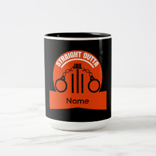 Get Out Of Jail Prison Release Gift Two-Tone Coffee Mug