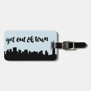Get out of Town Luggage Tag with City Line
