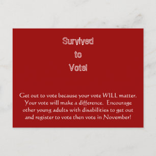 Get out to vote postcard