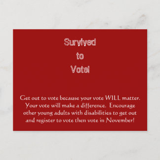 Get out to vote postcard