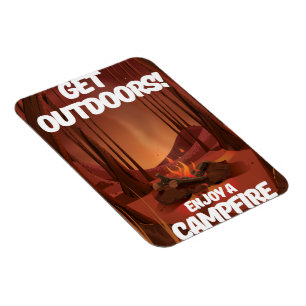 Get Outdoors! Enjoy a Campfire Magnet