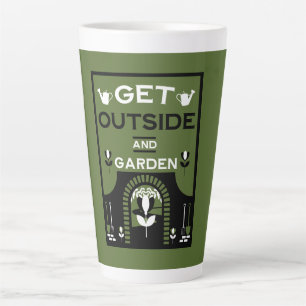 Get Outside Gardening Gift Latte Mug