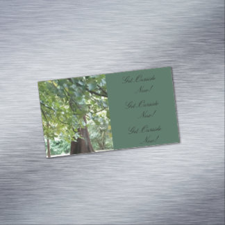 Get outside now Business Card Magnet