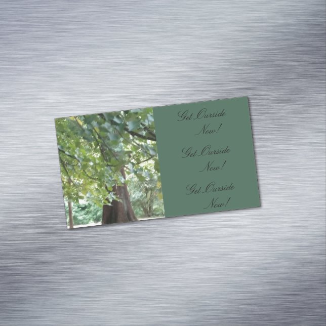 Get outside now Business Card Magnet (In Situ)