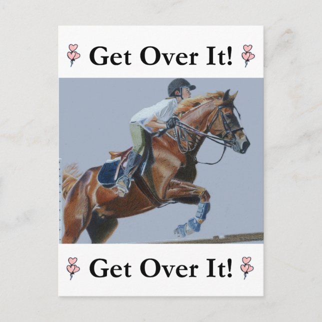 Get Over It! Horse Jumper Postcard (Front)
