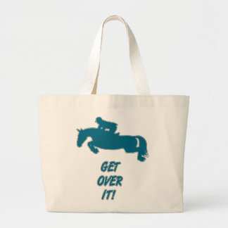Get Over It Horse Large Tote Bag