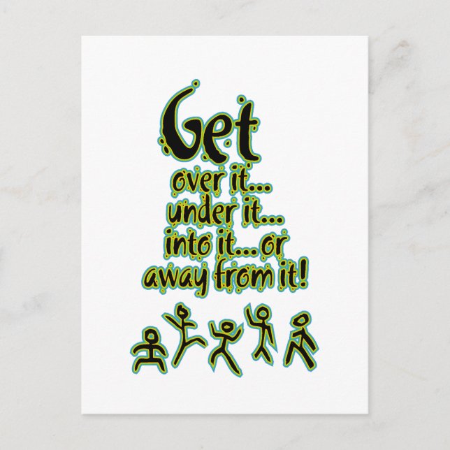 Get over it Vertical Postcard (Front)