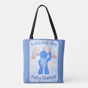 Get Party Started Gamer Funny Comic Meeple Tote Bag