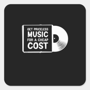 Get Priceless Music For A Cheap Cost Square Sticker