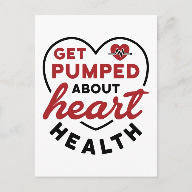 Get Pumped About Heart Health  Postcard (Front)