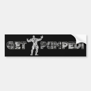 Get Pumped Weightlifting Bumper Sticker