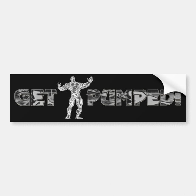 Get Pumped Weightlifting Bumper Sticker (Front)