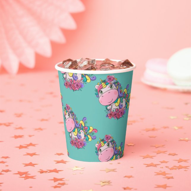 Get Ready for a Magical Unicorn Party Paper Cups (Insitu)