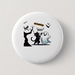 Get ready for a spook-tacular Halloween Nice party 2 Inch Round Button