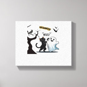 Get ready for a spook-tacular Halloween Nice party Canvas Print