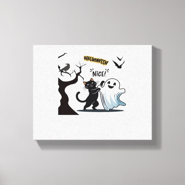 Get ready for a spook-tacular Halloween Nice party Canvas Print (Front)