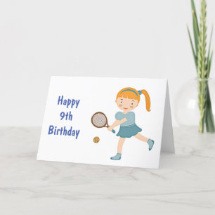 GET READY FOR FUN HAPPY **9th** BIRTHDAY CARD
