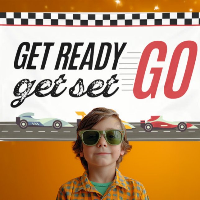 Get Ready Get Set Go! Race Car Birthday Theme  Banner (Creator Uploaded)