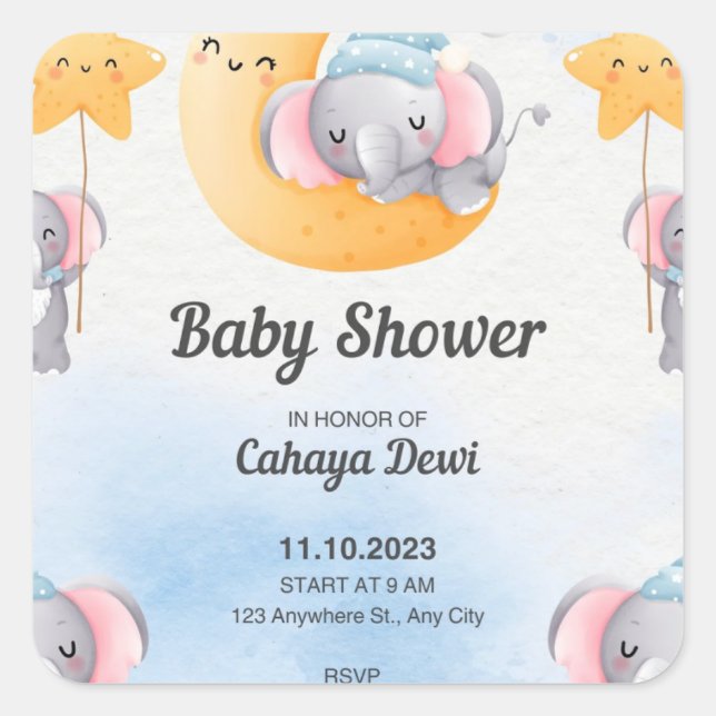 Get Ready to Meet Baby  Square Sticker (Front)