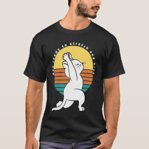 Get Ready To Stretch And Hiss Retro Yoga Cat Prese T-Shirt