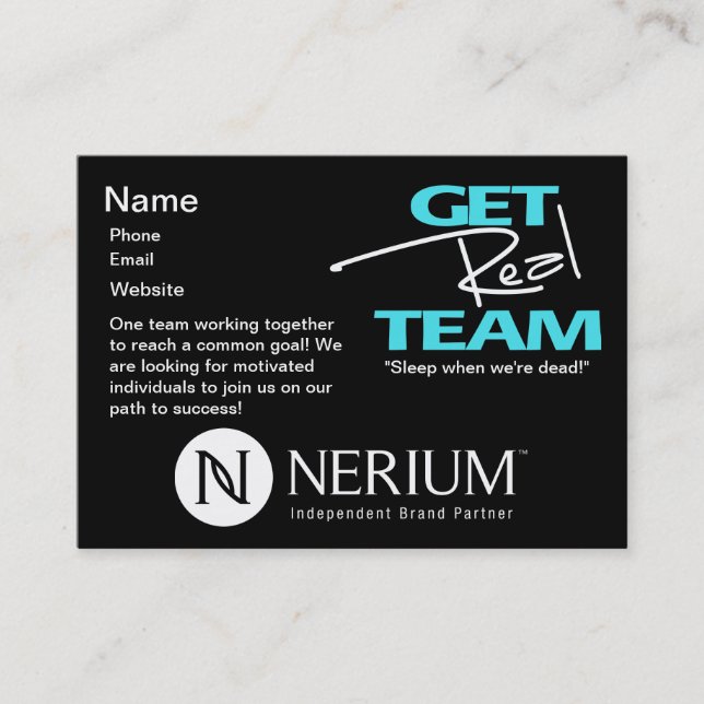 Get Real Team Chubby Cards (Front)