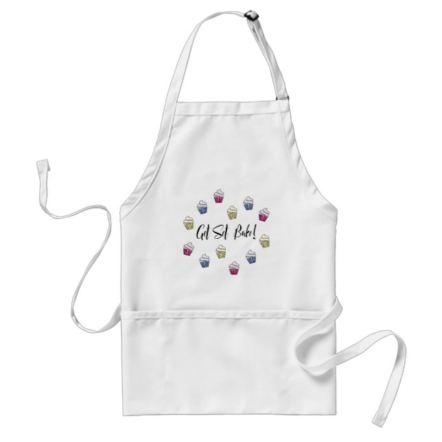 Get set bake colourful cupcakes standard apron (Front)