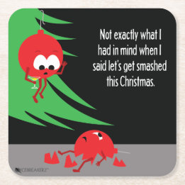 GET SMASHED FUNNY CHRISTMAS COASTERS